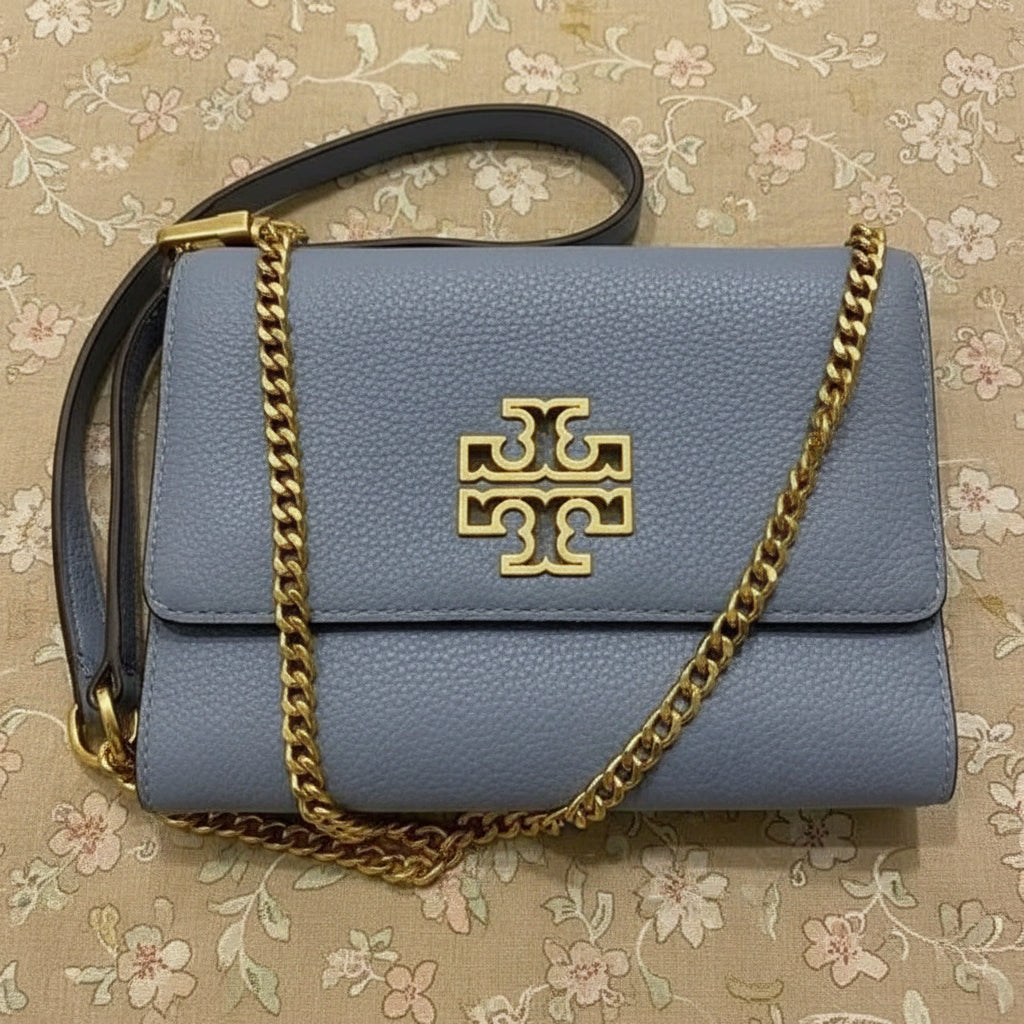 TORY BURCH BRITTEN CONVERTIBLE FLAP CLUTCH / CROSSBODY