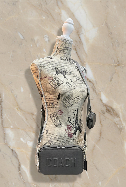 حقيبة كروسبودي رفيعة من كوتش تشارتر - رمادي