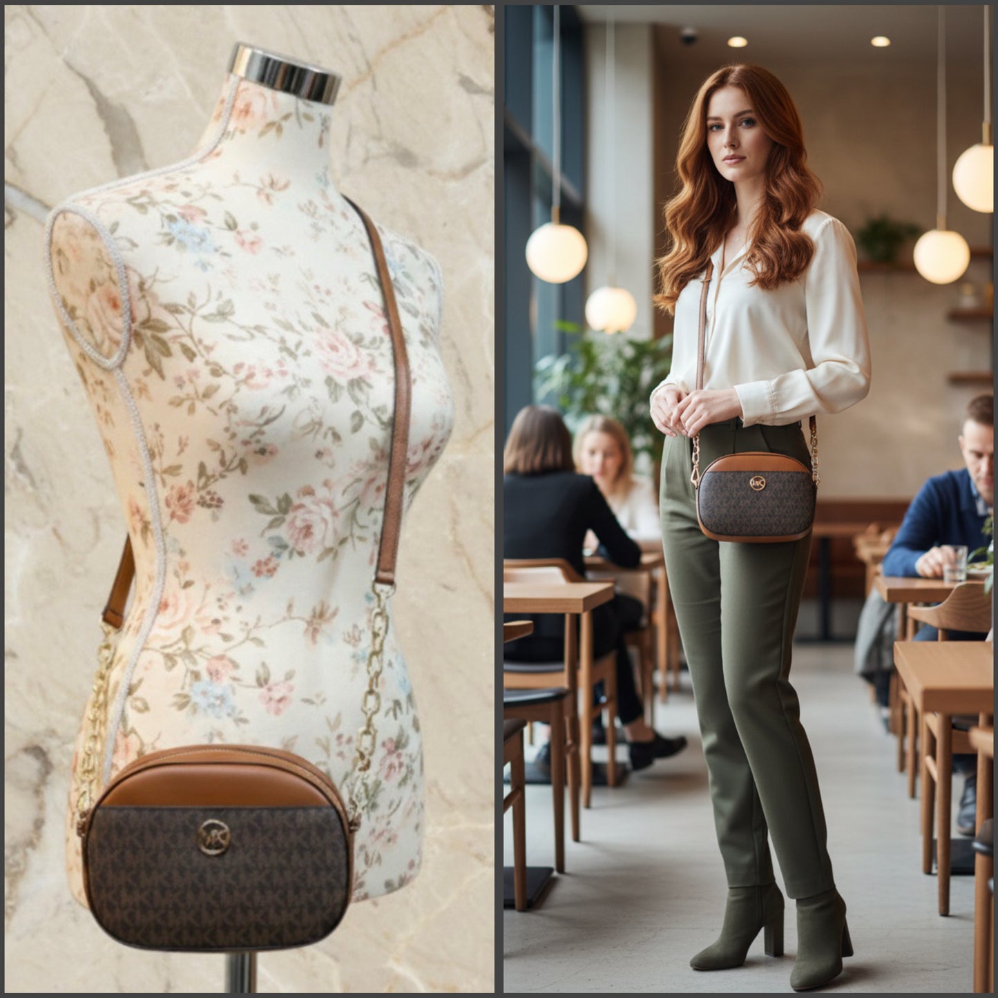 MICHAEL KORS GLAM OVAL CROSSBODY
