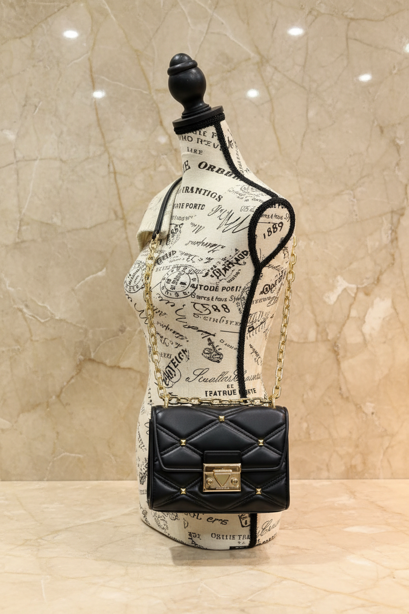MICHAEL KORS SERENA VEGAN FLAP QUILTED CONVERTIBLE CHAIN SHOULDER BAG/CROSSBODY BAG