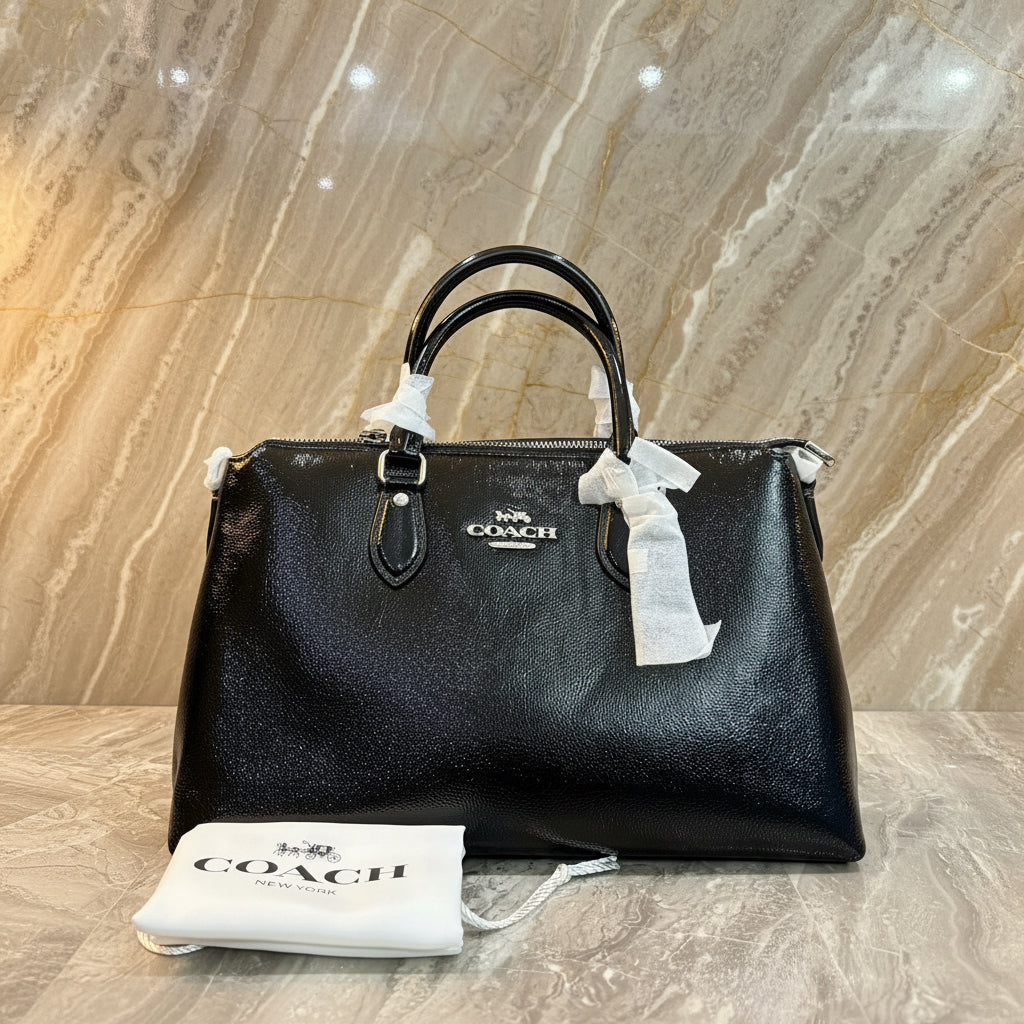 Coach Crinkled Patent Georgia Satchel