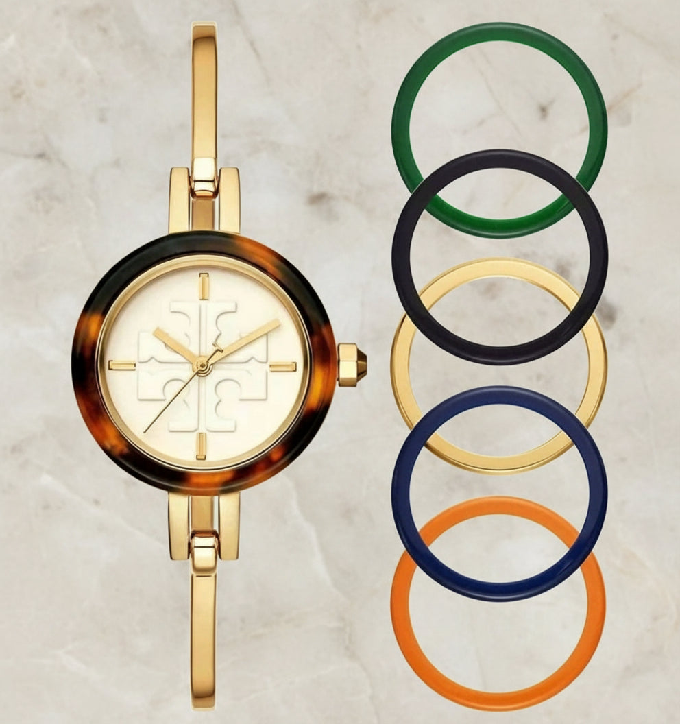 ساعة توري بورش الصغيرة ذات الأزرار القابلة للتبديل