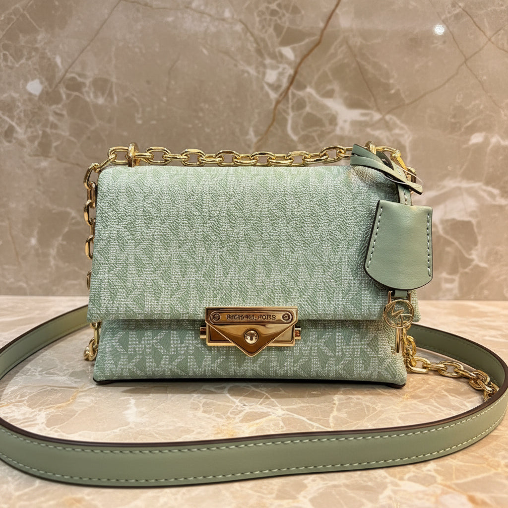 MICHAEL KORS MINI CECE - MONO SEA GREEN