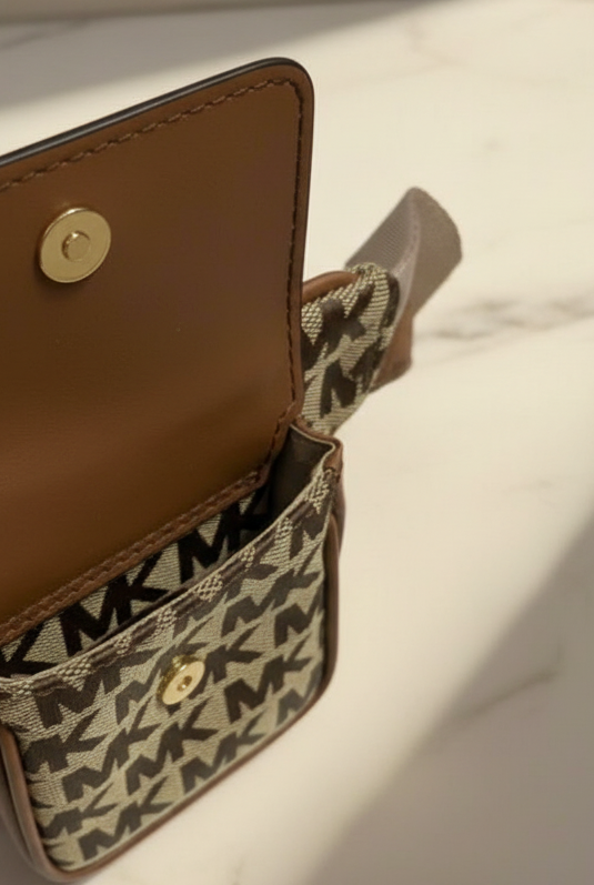 MICHAEL KORS HANOVER MEDIUM JACQUARD BELTBAG/BODY BAG