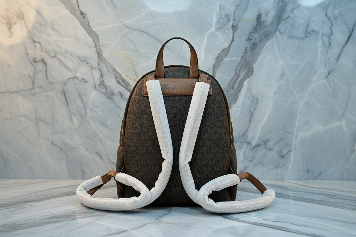 MICHAEL KORS MEDIUM ERIN BACKPACK - SIGNATURE BROWN/WHITE
