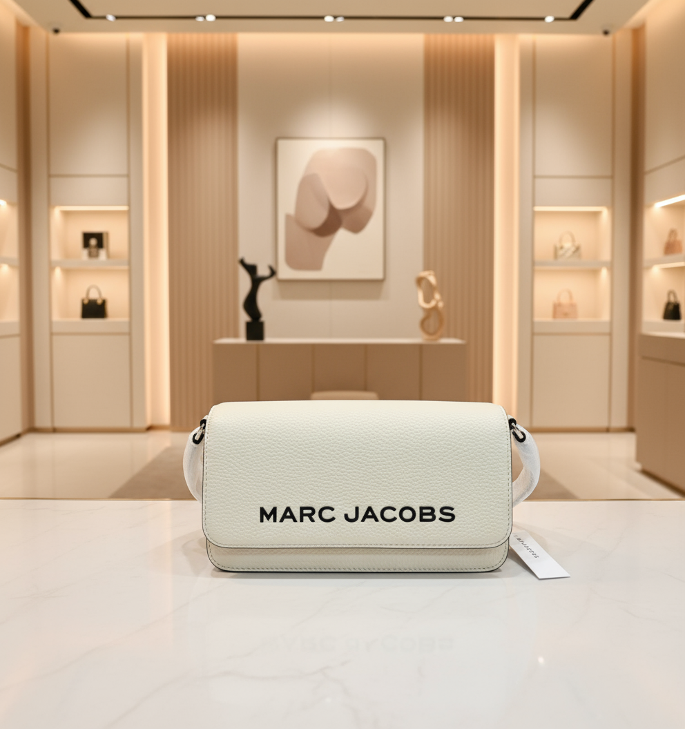 MARC JACOBS 3 IN 1 SHOULDER BAG/CROSSBODY/CLUTCH - MARSMALLOW COLOR