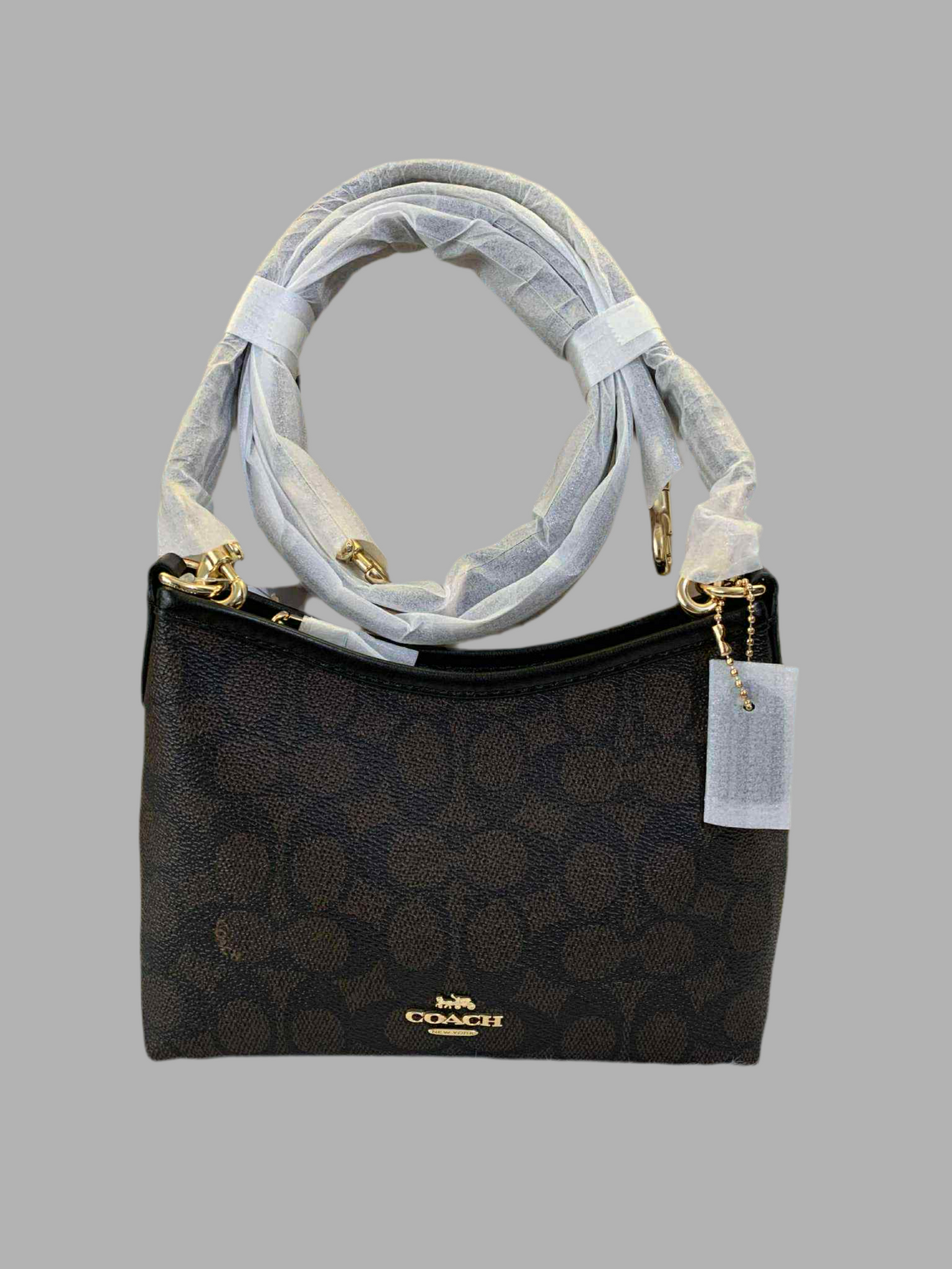 COACH SMALL LAUREL SIGNATURE COATED CANVAS