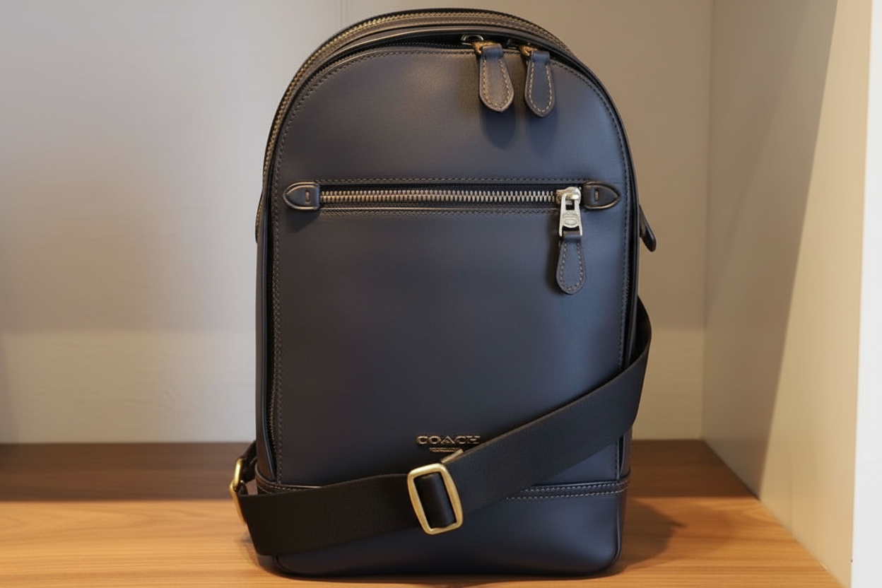 COACH GRAHAM SLINGPACK - BLACK LEATHER