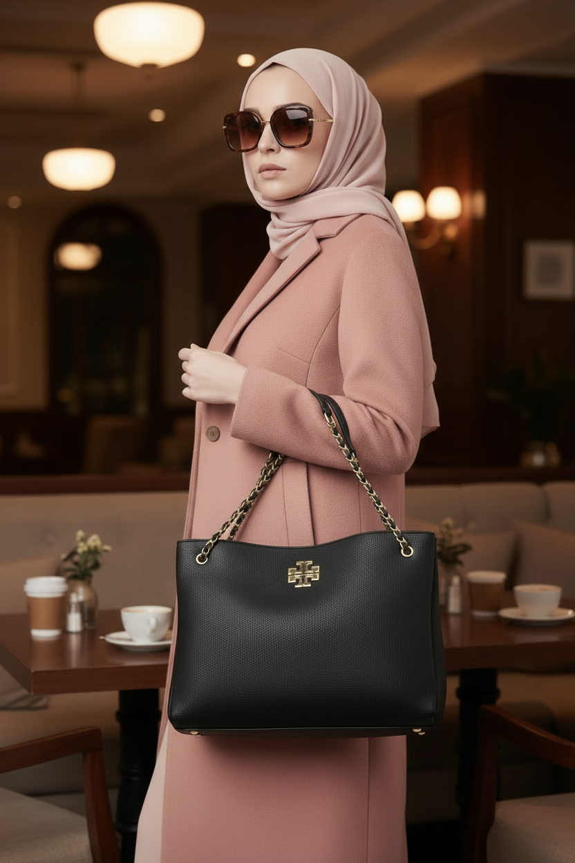 TORY BURCH BRITTEN TRIPLE COMPARTMENT TOTE