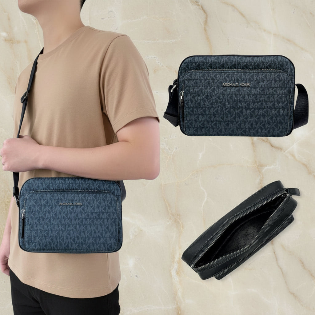 MICHAEL KORS COOPER SIGNATURE LOGO UTILITY CROSSBODY