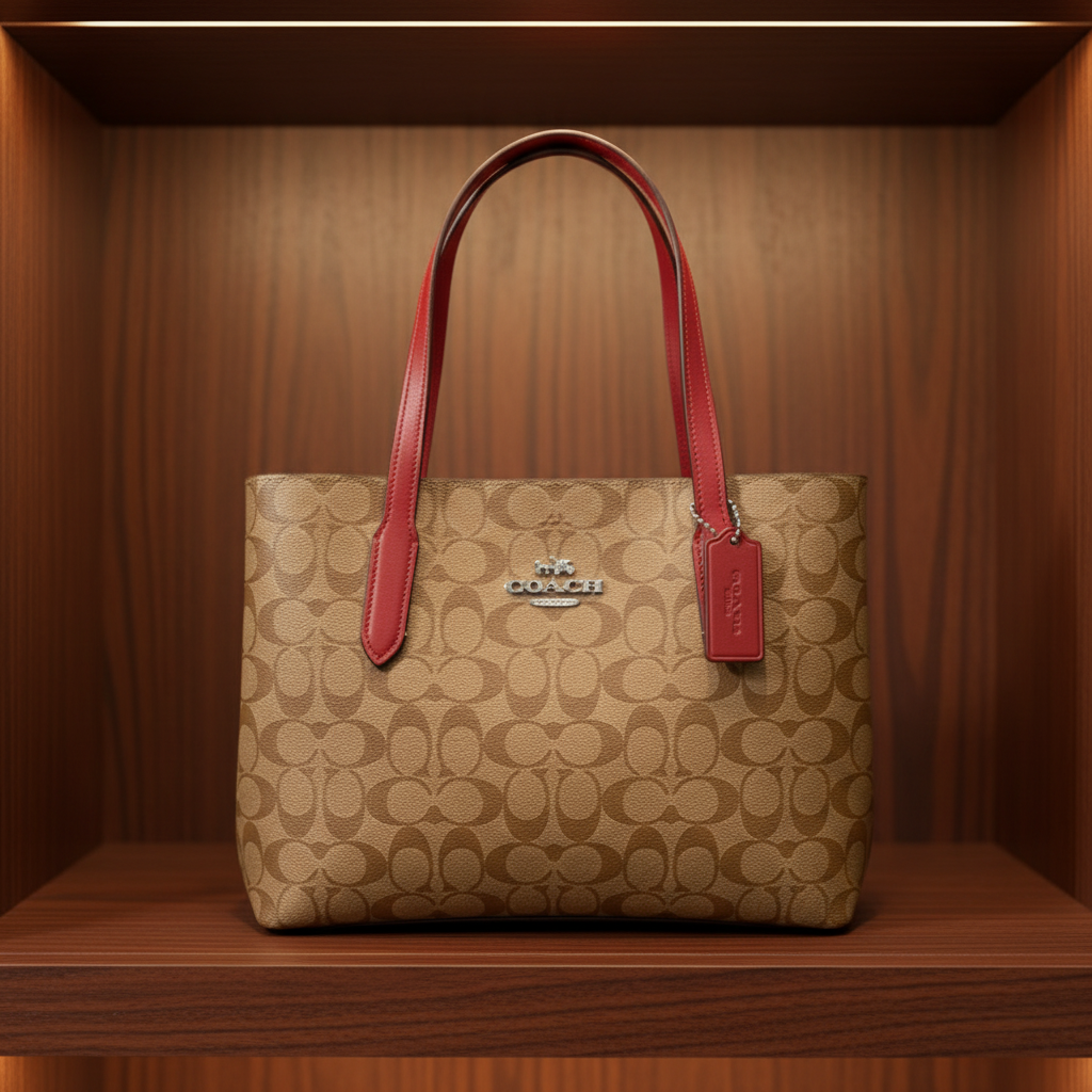 COACH AVENUE CARRYALL IN SIGNATURE BROWN/PINK