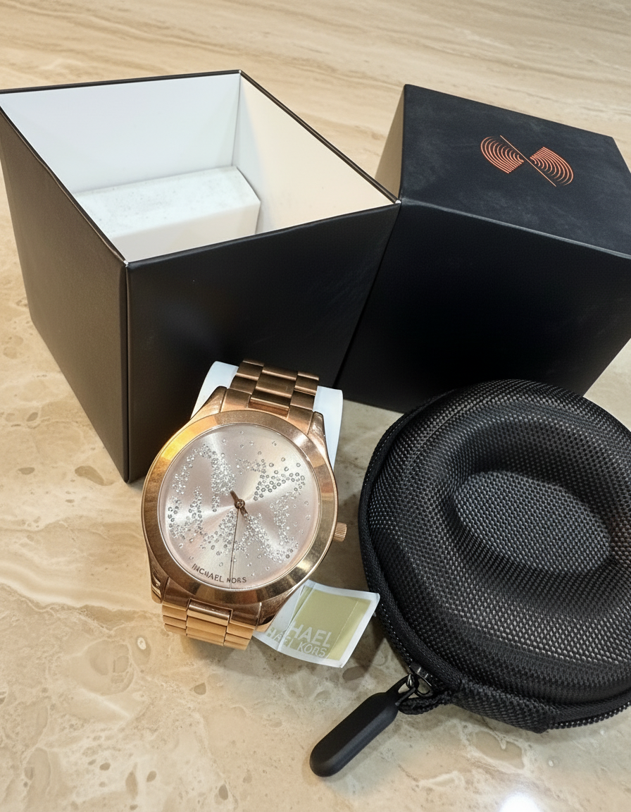 مايكل كورس سليم بيج فيس - لون ذهبي وردي