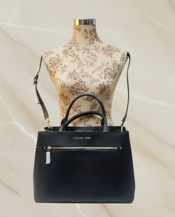 MICHAEL KORS HAILEE LARGE SAFFIANO LEATHER SATCHEL