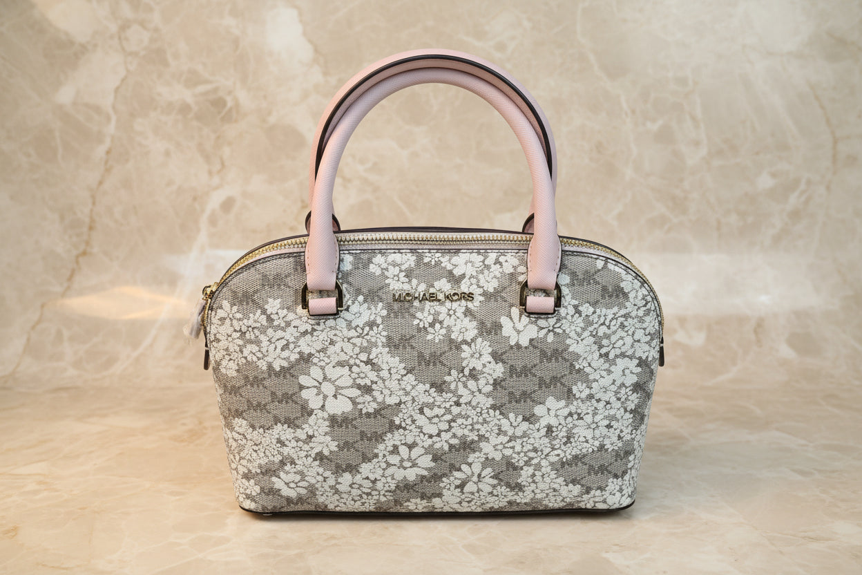 MICHAEL KORS CINDY SATCHEL DOME MEDIUM - SPRING FLORAL PRINT