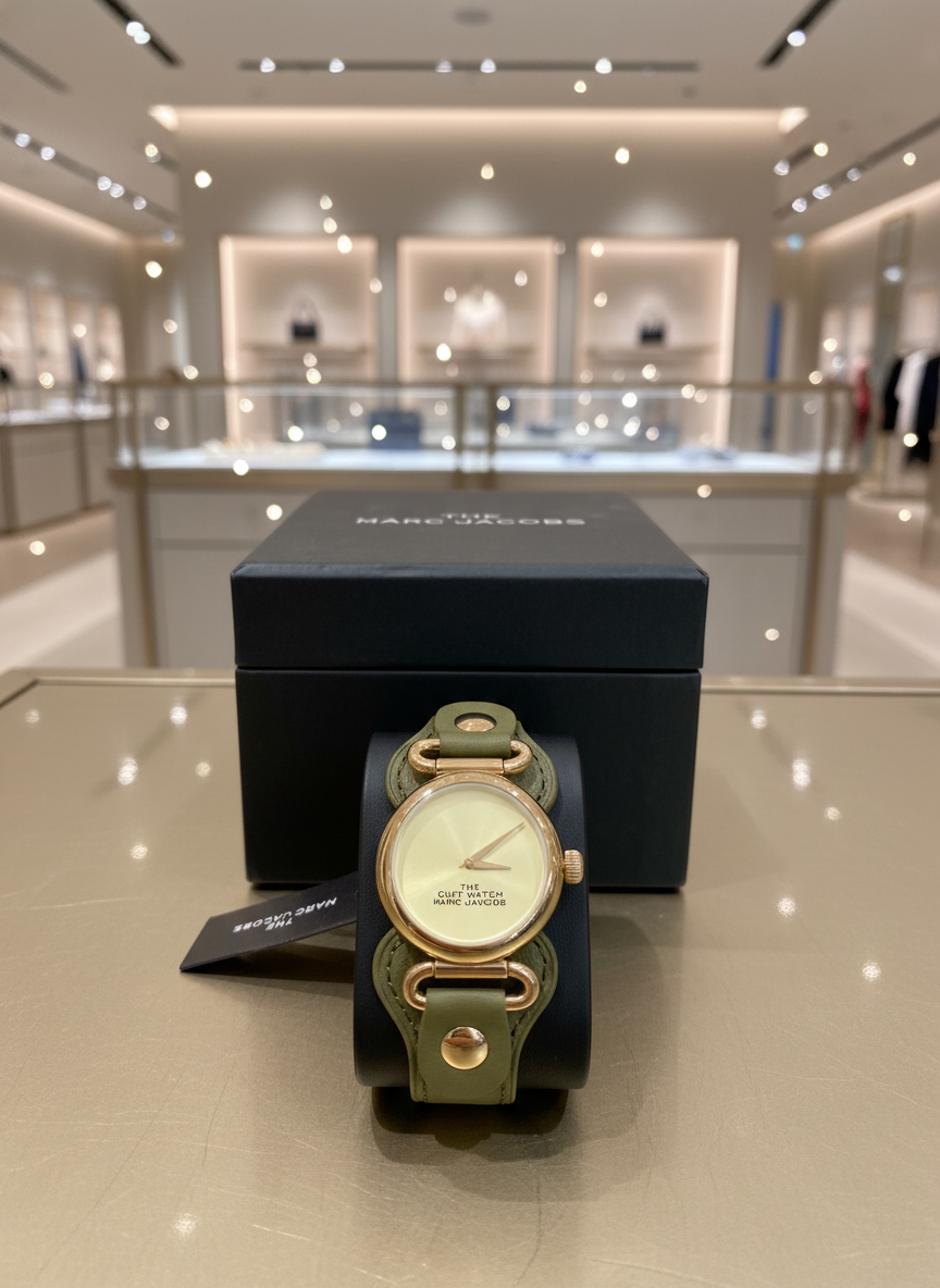 MARC JACOBS CUFF LEATHER WATCH