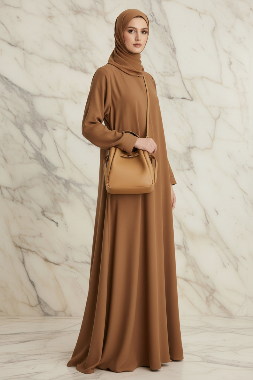 SALE!!! WITH CREASE IN FRONT DUE TO CARGO HANDLING - TORY BURCH SMALL ROMY BUCKET - BROWN