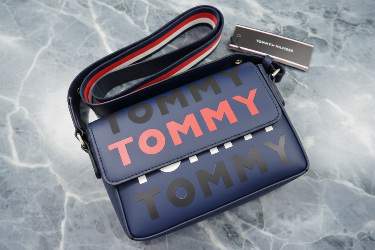 حقيبة كروسبودي ذات غطاء قلاب من تومي هيلفيغر