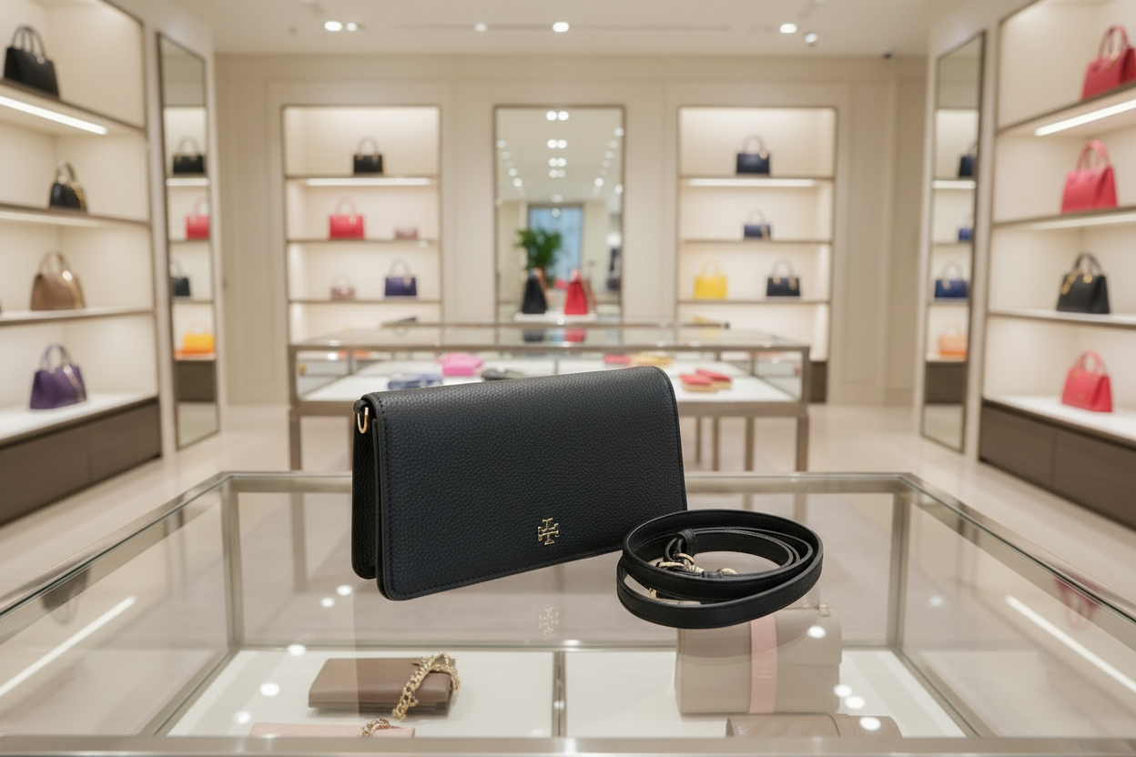 TORY BURCH EMERSON CROSSBODY -  BLACK
