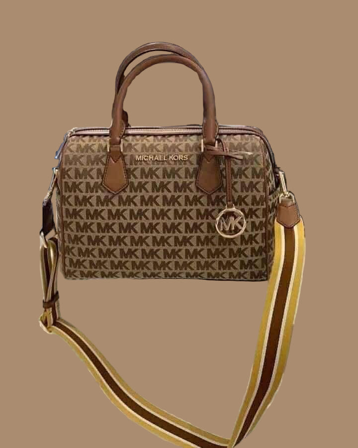 BUNDLE ‼️ MICHAEL KORS BEDFORD DUFFLE LARGE IN SIGNATURE JACQUARD & MEDIUM BIFOLD CORNER ZIP WALLETS