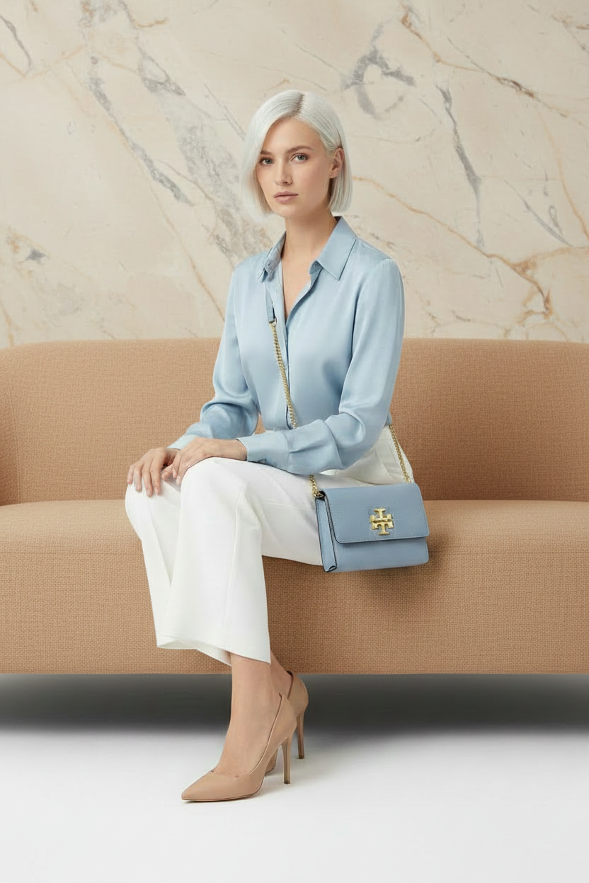 TORY BURCH BRITTEN CONVERTIBLE FLAP CLUTCH / CROSSBODY
