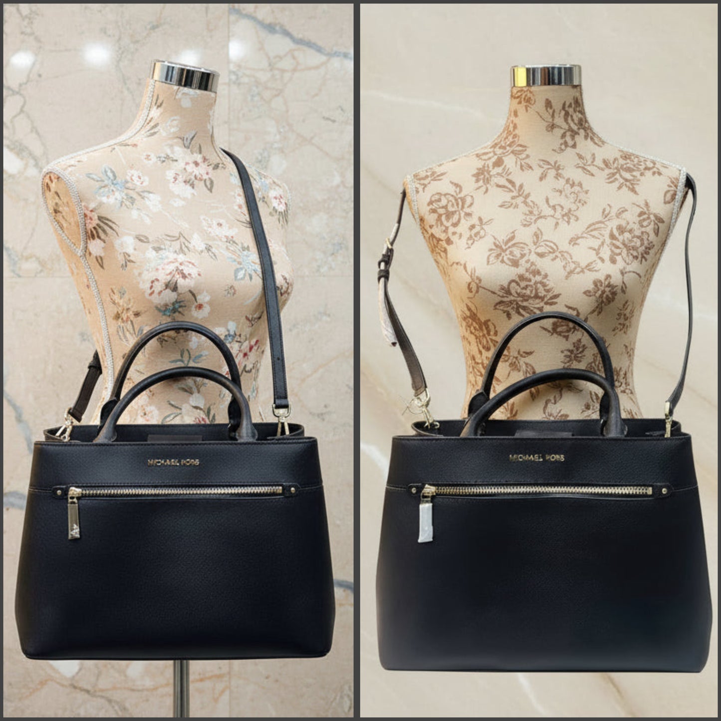 MICHAEL KORS HAILEE LARGE SAFFIANO LEATHER SATCHEL