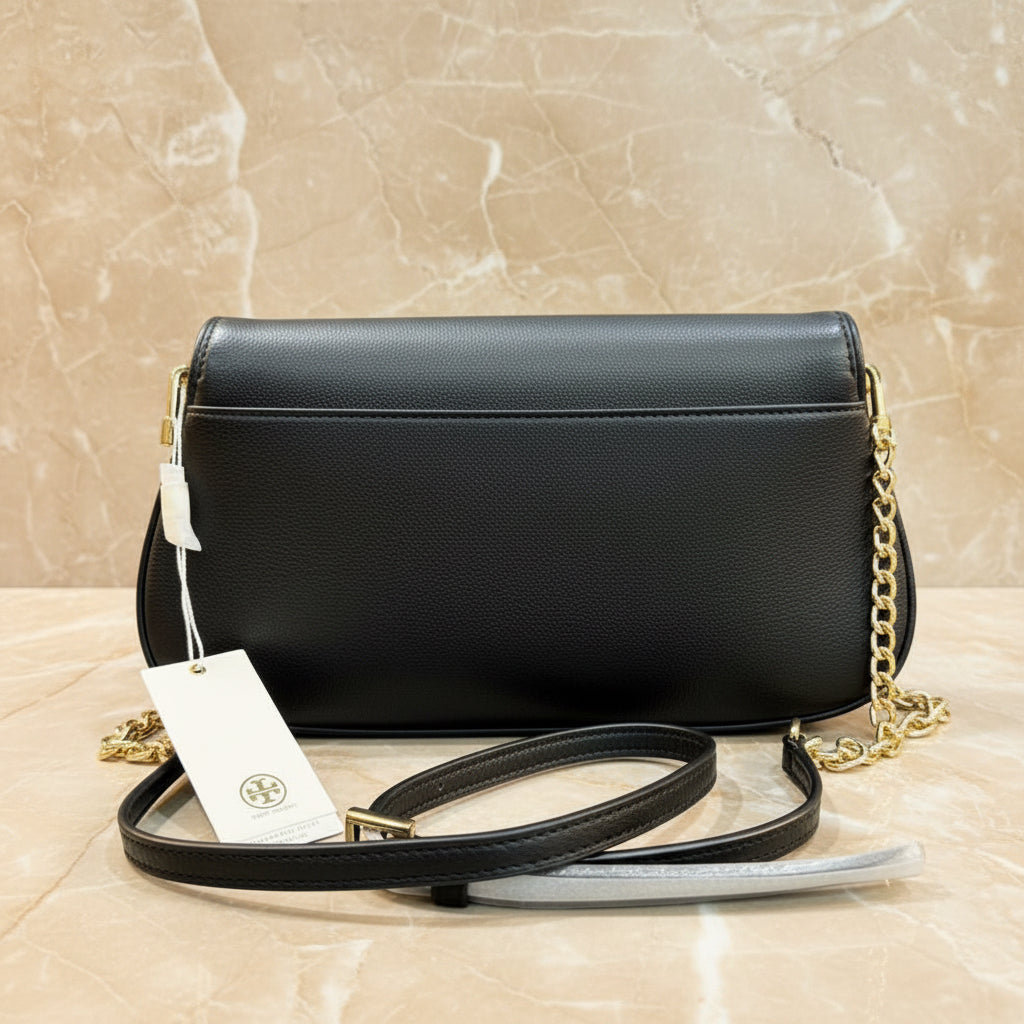 Tory Burch Britten Convertible Clitch Crossbody Chain Flap