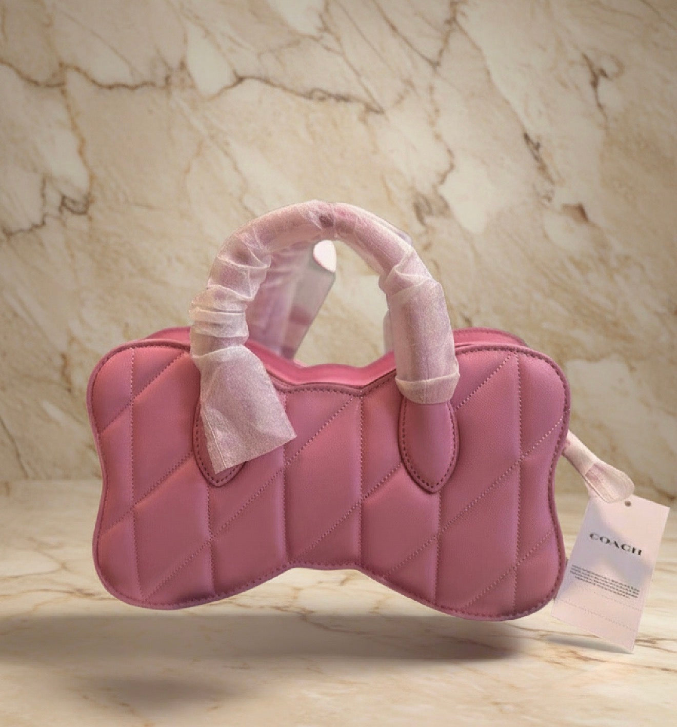 COACH BOW SATCHEL WITH QUILTING