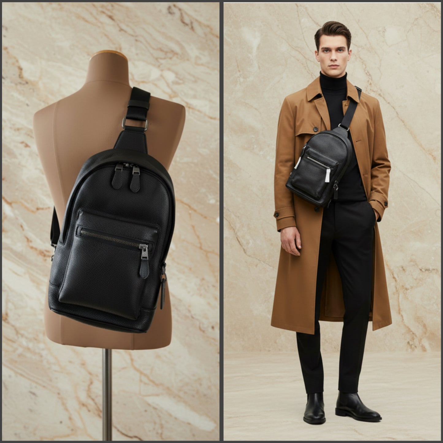 COACH WEST PACK REFINED PEBBLE LEATHER