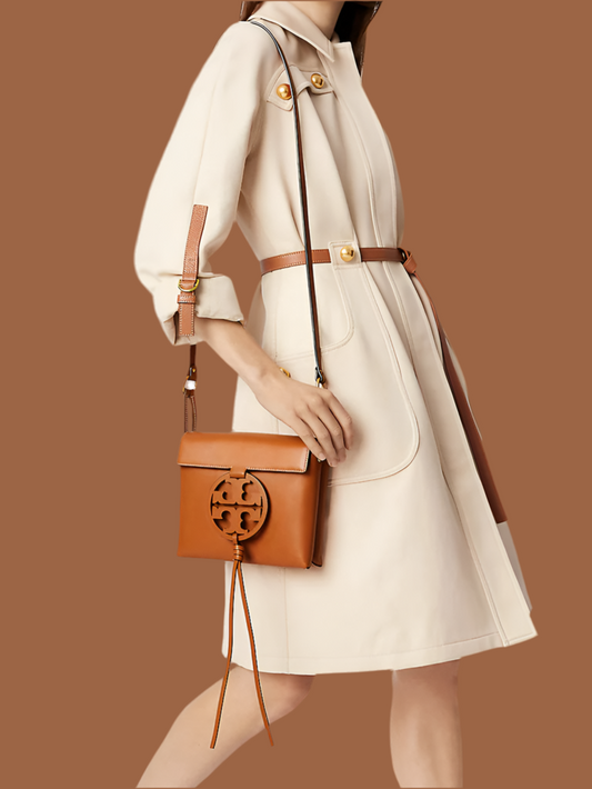 TORY BURCH MILLER CROSSBODY -  BROWN