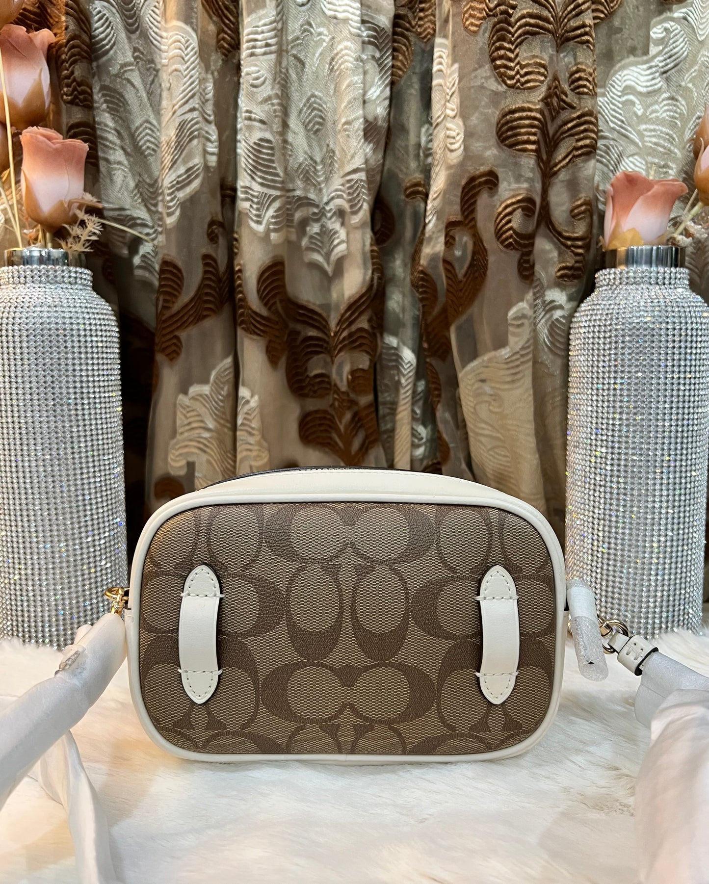 COACH 2 in 1 CONVERTIBLE CROSSBODY/BELTBAG ( 1 CROSSBODY STRAP ONLY ) IN SIGNATURE KHAKI/IVORY