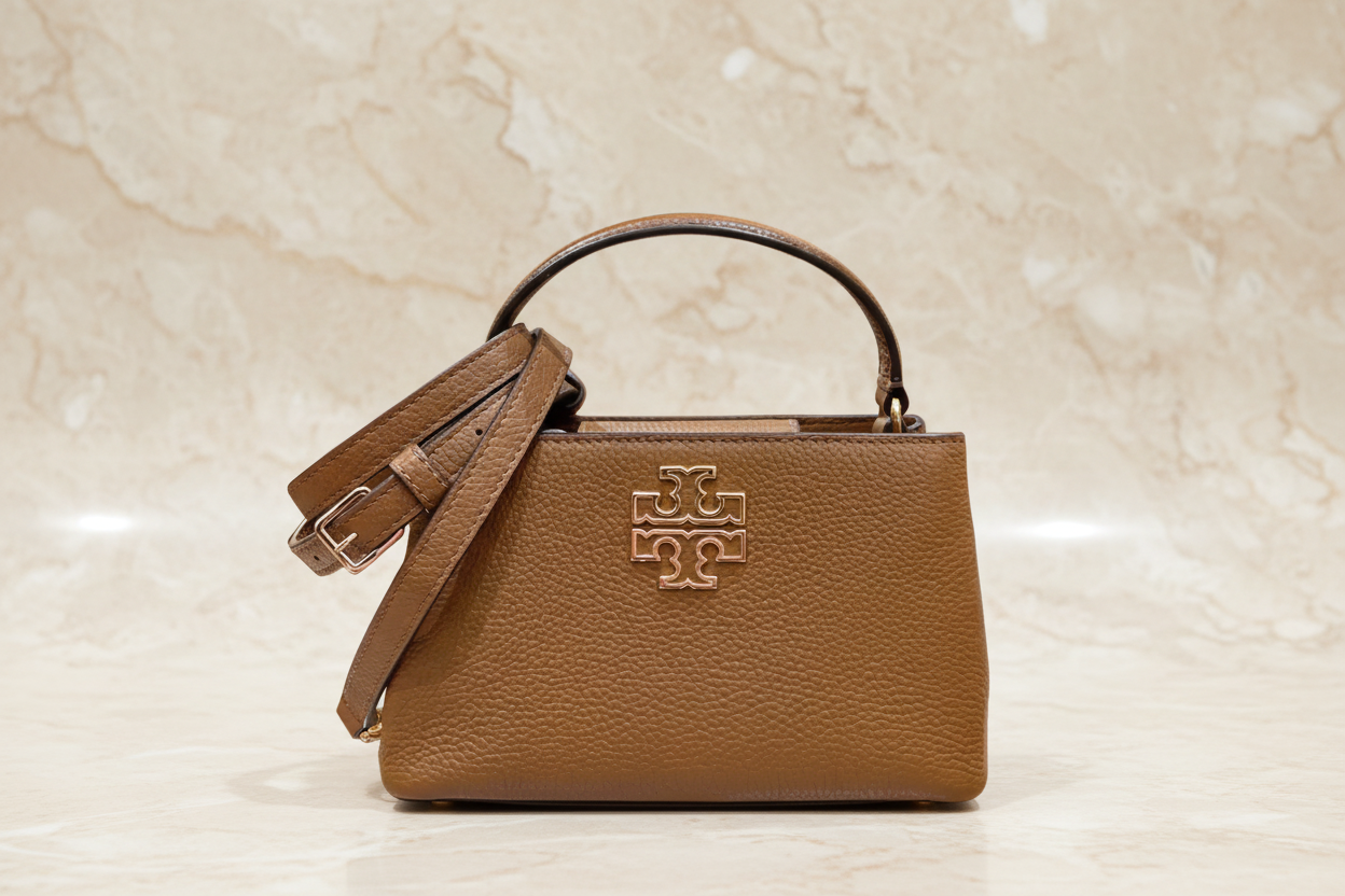 TORY MICRO BRITTEN SATCHEL -  BROWN