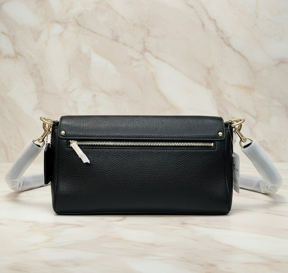 COACH JADE SHOULDER BAG/CROSSBODY BAG - SIGNATURE CANVAS & PEBBLE LEATHER