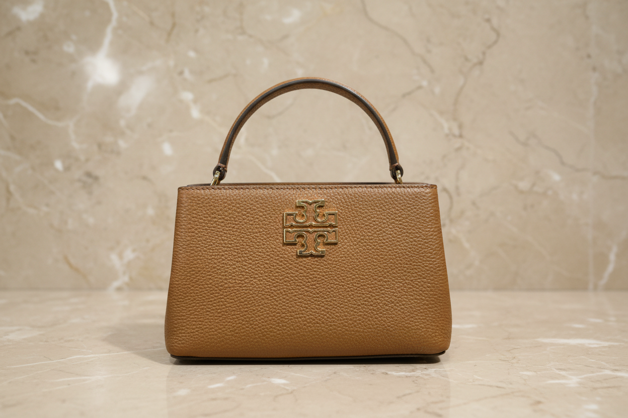 TORY MICRO BRITTEN SATCHEL -  BROWN