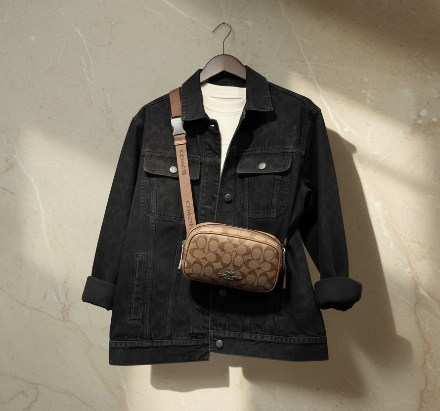 COACH PACE BODY BAG / BELTBAG - SIGNATURE BROWN