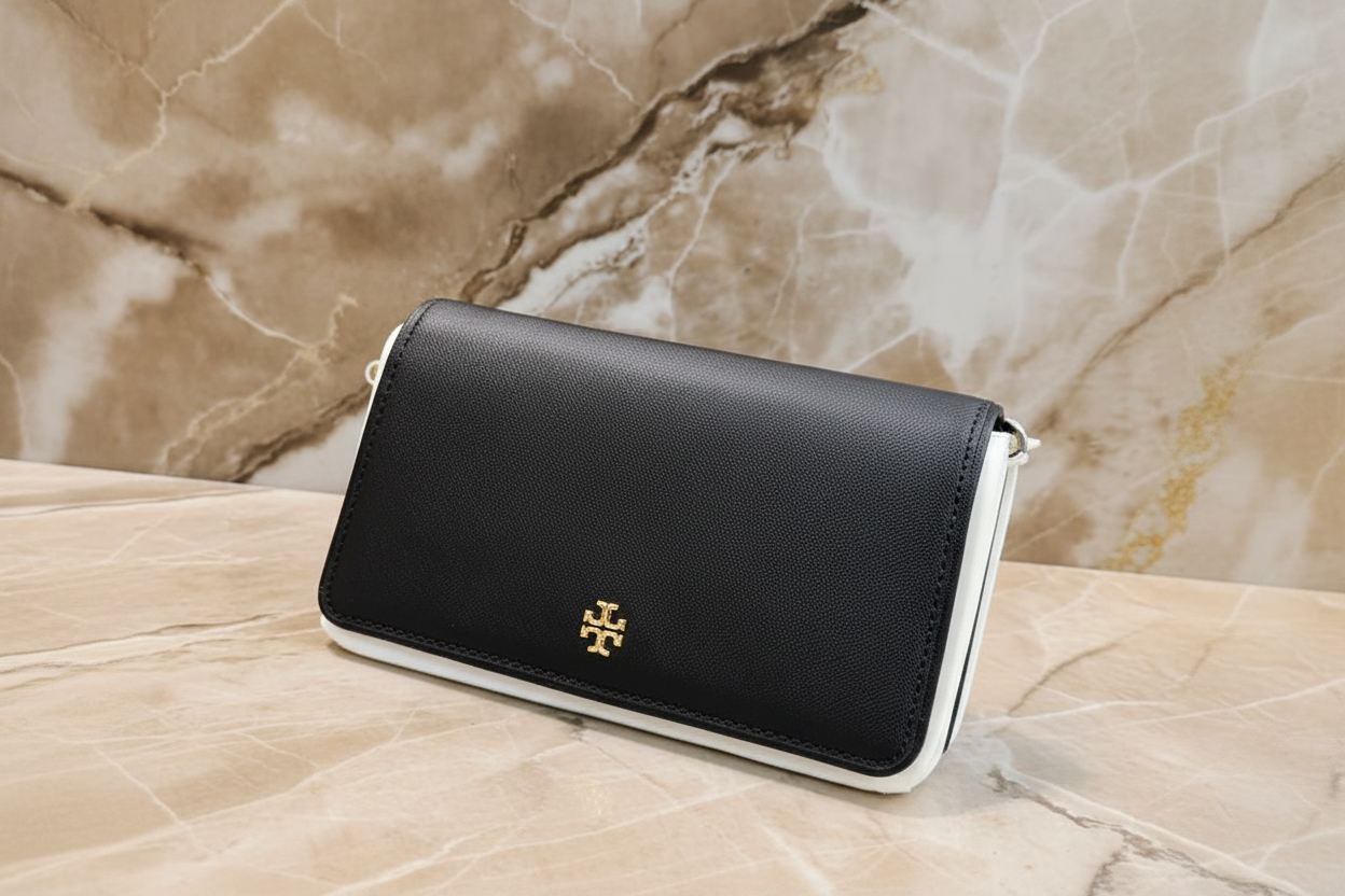 TORY BURCH EMERSON CROSSBODY -  BLACK