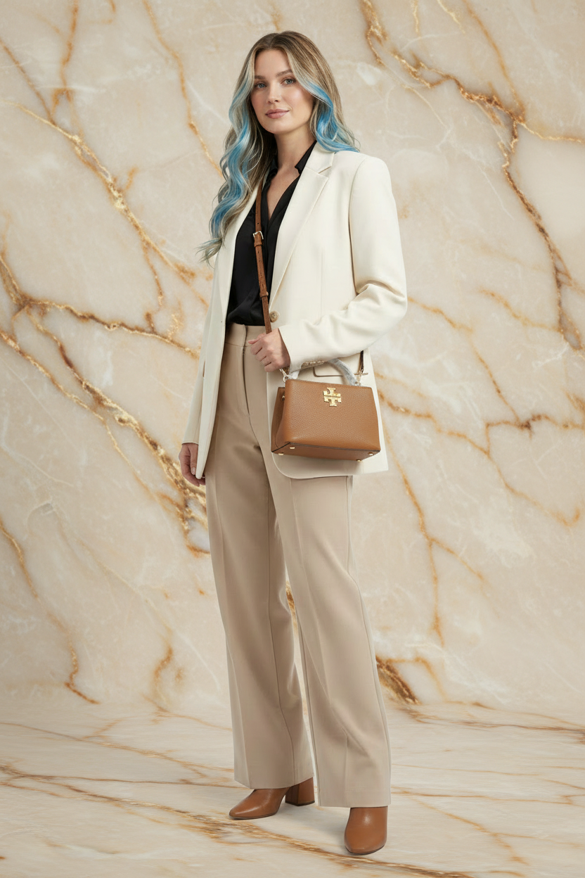 TORY MICRO BRITTEN SATCHEL -  BROWN