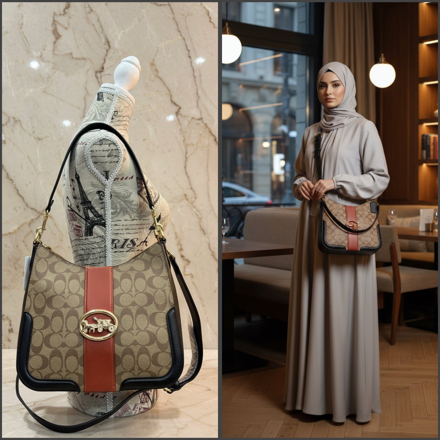 حقيبة كتف/حقيبة كروس بودي من كوتش جورجيا هوبو