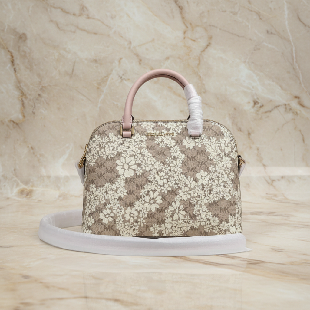 MICHAEL KORS CINDY SATCHEL DOME MEDIUM - SPRING FLORAL PRINT