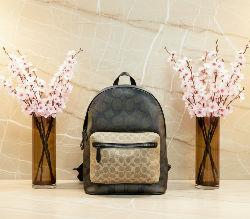 COACH MEN’S WEST BACKPACK IN BLOCKED SIGNATURE CANVAS