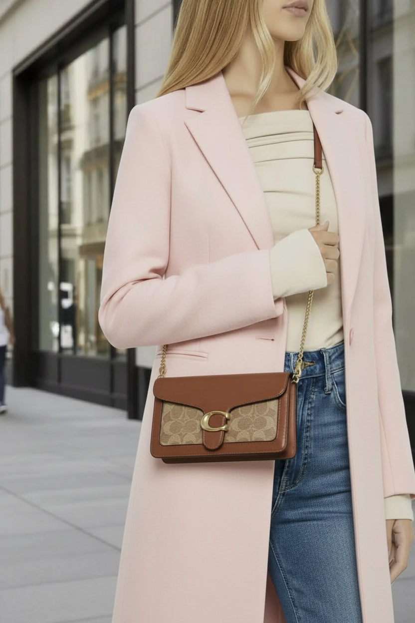 Coach Tabby Chain Clutch In Signature Canvas 21