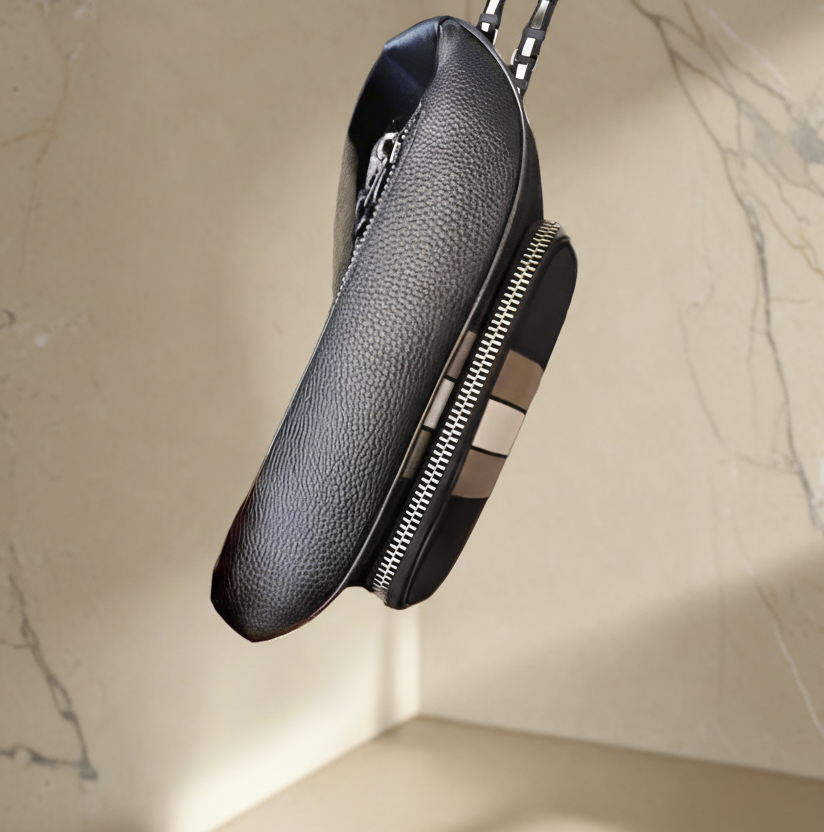 حقيبة خصر/حقيبة جسم من قماش الجاكار من كوتش تومسون مع خطوط رياضية