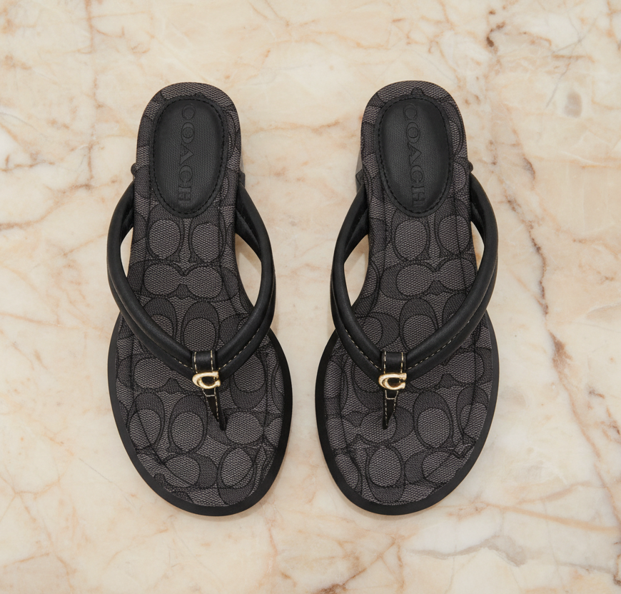 COACH WEDGE SANDALS