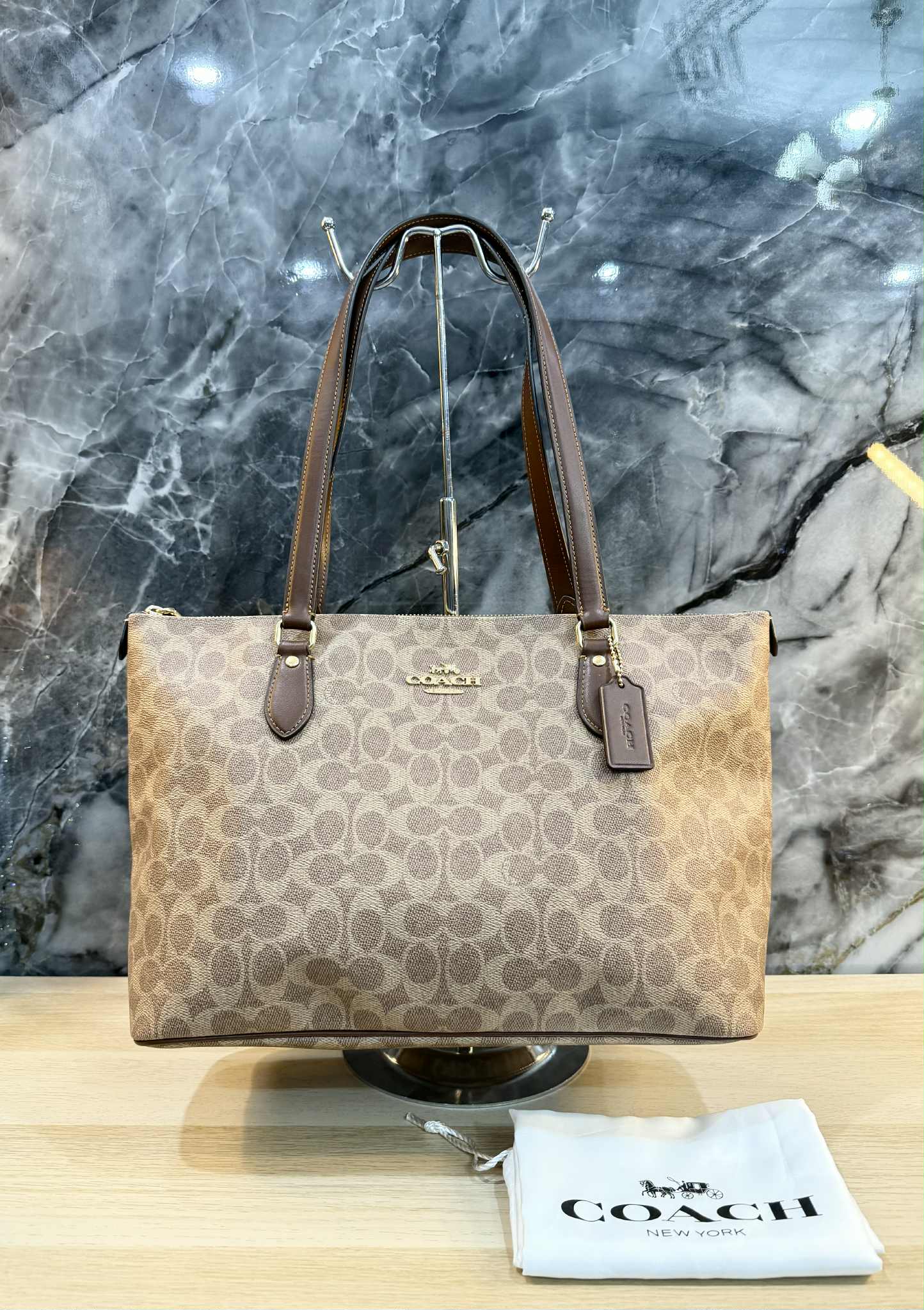 COACH GALLERY TOTE IN SIGNATURE CANVAS