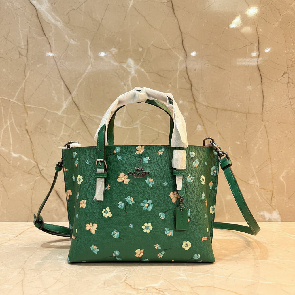 ‼️ SALE ‼️ COACH MOLLIE TOTE 25 WITH MYSTICAL FLORAL PRINT IN GREEN MULTI
