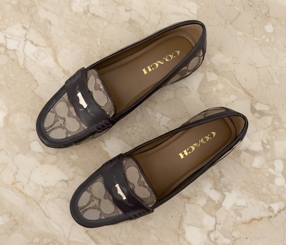 COACH JACQUARD FLAT SHOES