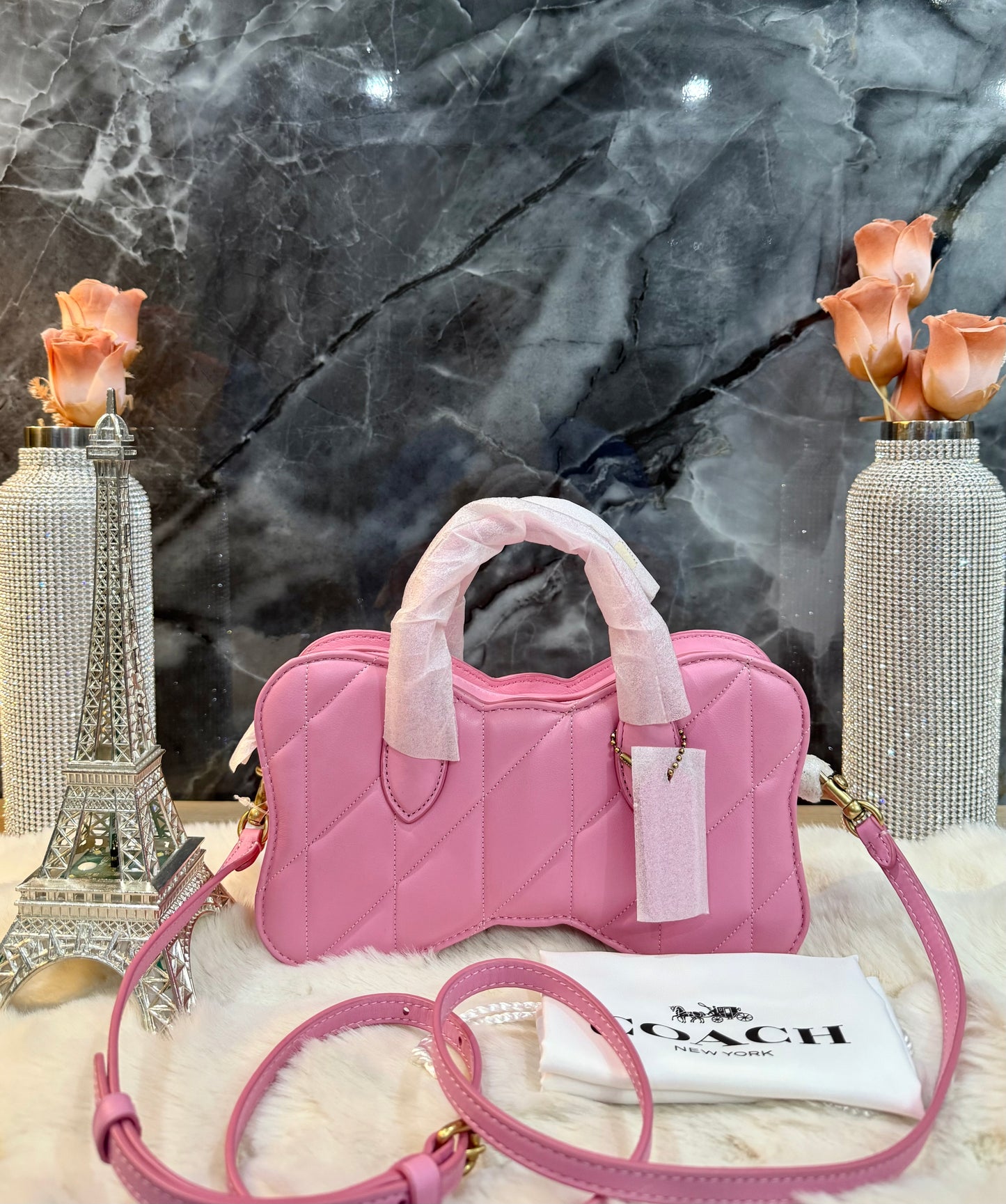 COACH BOW SATCHEL WITH QUILTING