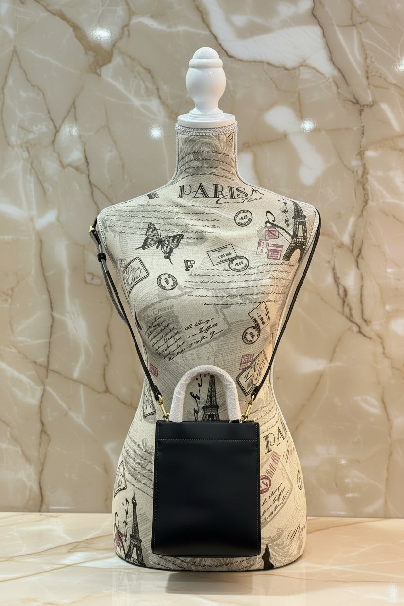COACH CASHIN MINI TOTE - BLACK ( BOUTIQUE STORE )
