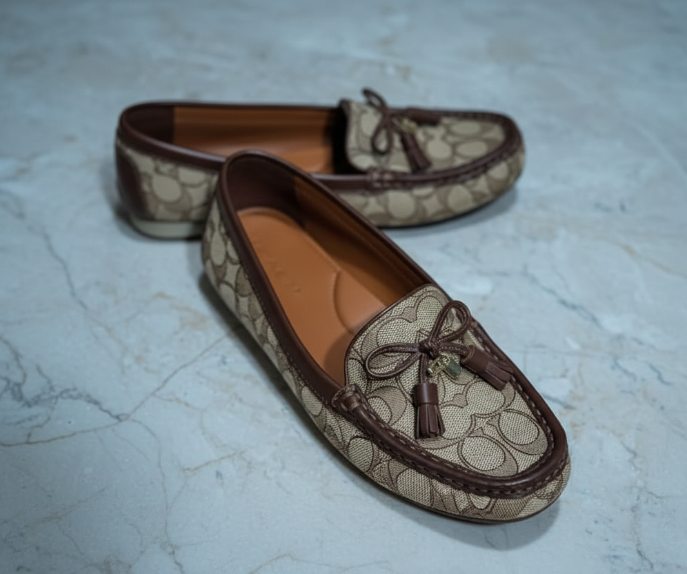 COACH JACQUARD FLAT SHOES