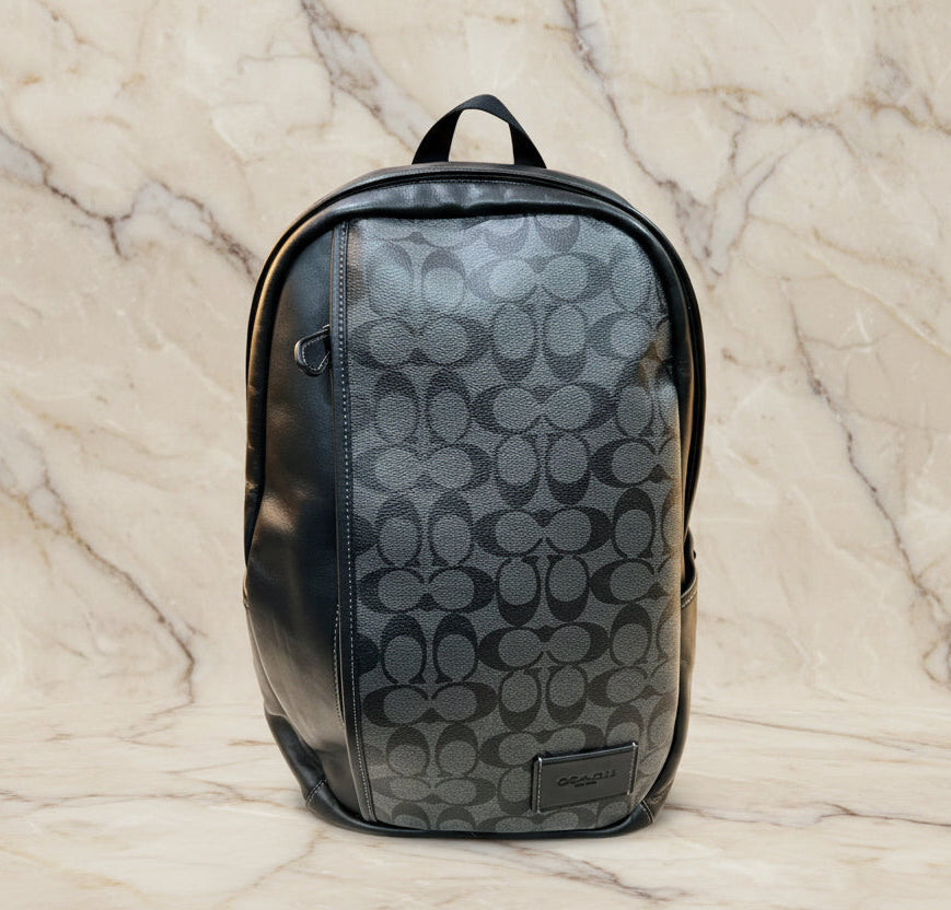 COACH LARGE BACKPACK - SIGNATURE CHARCOAL BLACK