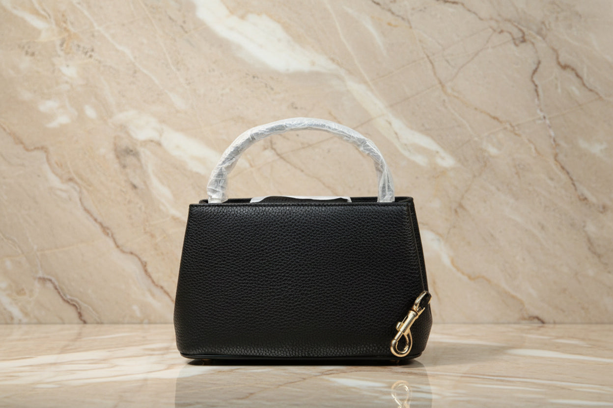 TORY BURCH MICRO BRITTEN SATCHEL - BLACK